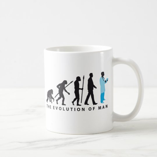 evolution of man doctor of medicine physician kaffeetasse