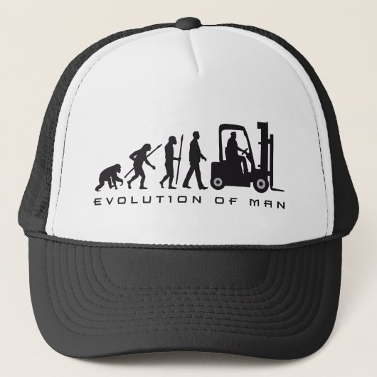 evolution of man forklift driver truckerkappe (Vorderseite)