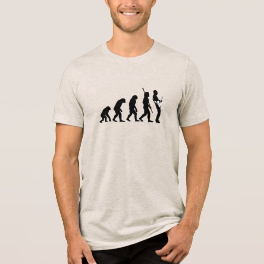 Evolution of Man Guitarist –  Musician Gift Tri-Blend Shirt (Vorderseite)