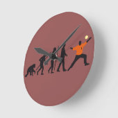 evolution of man handball goal keeper runde wanduhr (Winkel)