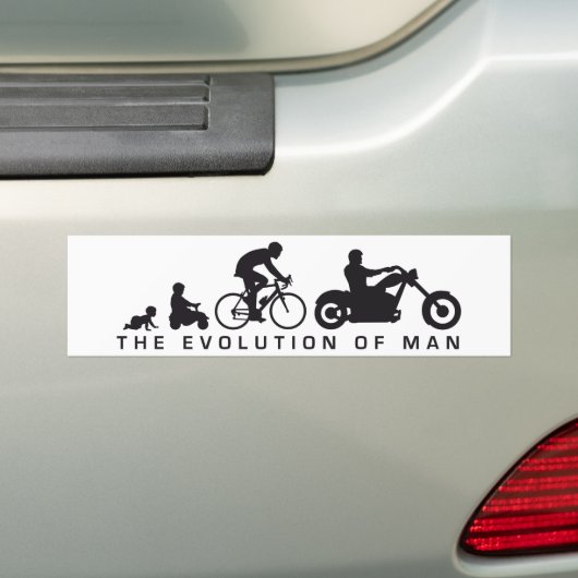 evolution of man motorcycle biker autoaufkleber (Auf Auto)