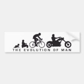 evolution of man motorcycle biker autoaufkleber (Vorne)