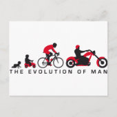 evolution of man motorcycle biker postkarte (Vorderseite)