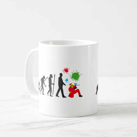 evolution of man paintball player kaffeetasse (Vorderseite Links)