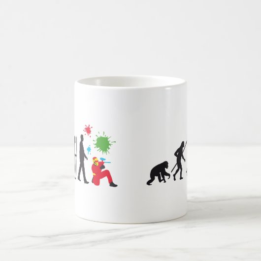evolution of man paintball player kaffeetasse (Mittel)