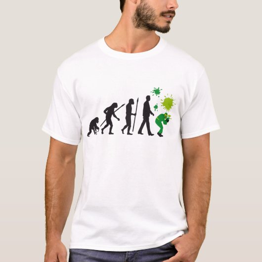 evolution of man paintball player T-Shirt (Vorderseite)