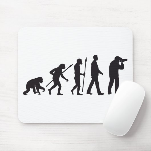 evolution of man photographer mousepad (Mit Mouse)