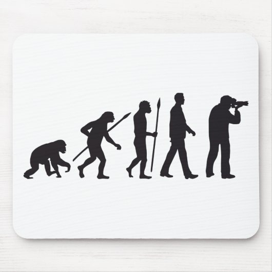 evolution of man photographer mousepad (Vorne)