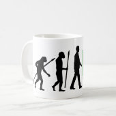 Evolution of man Piaggio Ape mini transporter Kaffeetasse (Vorderseite Links)