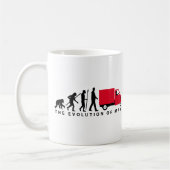 Evolution of man Piaggio Ape mini transporter Kaffeetasse (Links)