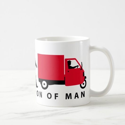 Evolution of man Piaggio Ape mini transporter Kaffeetasse (Rechts)