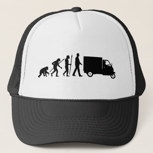 Evolution of man Piaggio Ape mini transporter Truckerkappe (Vorderseite)
