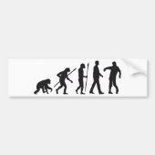 evolution of man zombie walking dead autoaufkleber (Vorne)