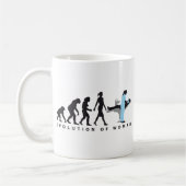 evolution of woman female dentist kaffeetasse (Links)