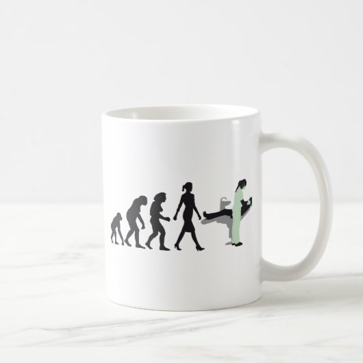 evolution of woman female dentist kaffeetasse (Rechts)