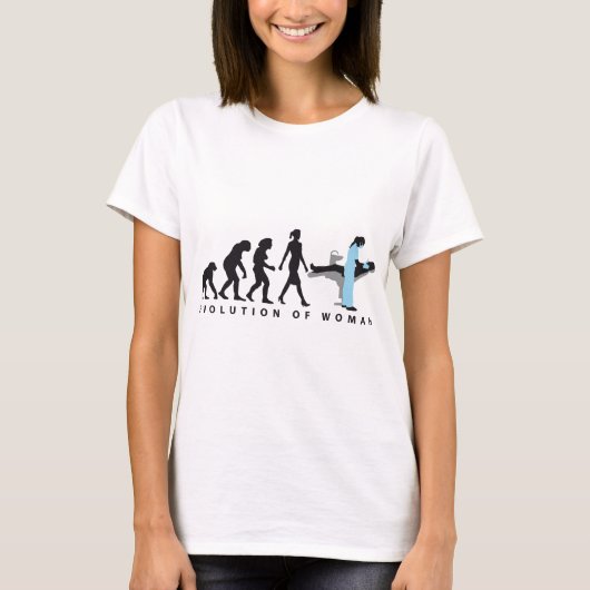 evolution of woman female dentist T-Shirt (Vorderseite)