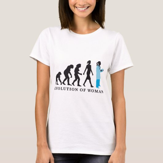 evolution of woman female doctor T-Shirt (Vorderseite)