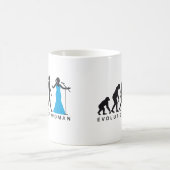Evolution of woman female opera singer kaffeetasse (Mittel)