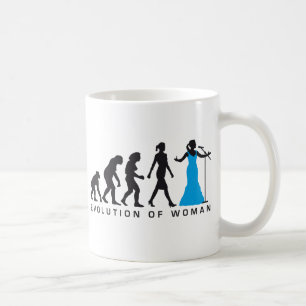 Evolution of woman female opera singer kaffeetasse