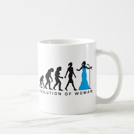 Evolution of woman female opera singer kaffeetasse (Rechts)