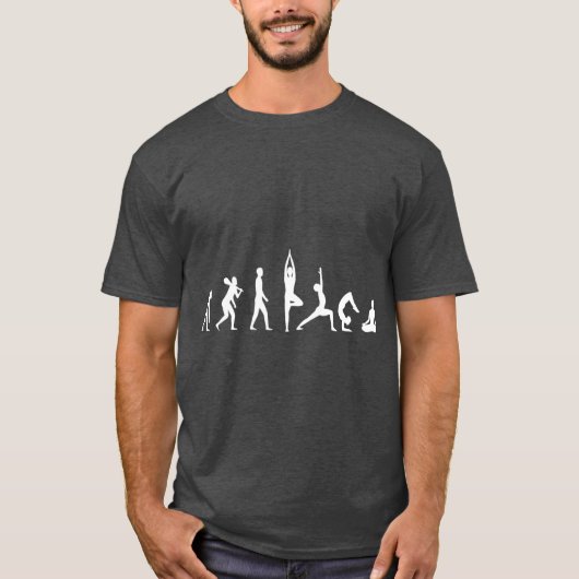 Evolution of Yoga Darwins theory of enlightenment T-Shirt (Vorderseite)