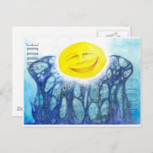 Evolution Orange Postkarte (Vorne/Hinten)