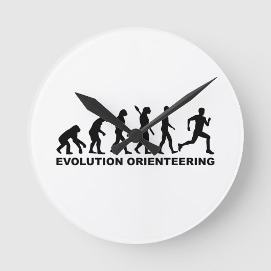 Evolution Orienteering Runde Wanduhr (Vorderseite)