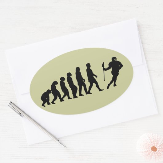 Evolution Ovaler Aufkleber (Umschlag)