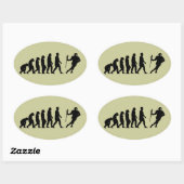 Evolution Ovaler Aufkleber (Blatt)