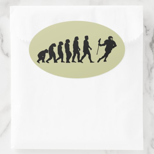 Evolution Ovaler Aufkleber (Tasche)