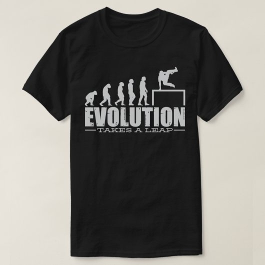 Evolution Parkour Freerunning Backflip Freestyle R T-Shirt (Design vorne)