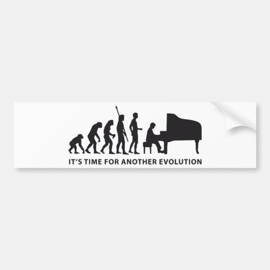 evolution piano autoaufkleber (Vorne)