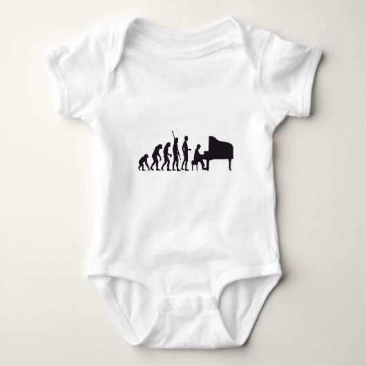 evolution piano baby strampler (Vorderseite)
