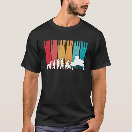 Evolution Piano Musician Keyboard Orchestra 5 T-Shirt (Vorderseite)