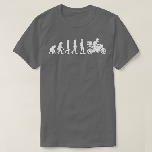 Evolution Pizza Lieferung Typ essen Pizza Es T-Shirt (Design vorne)