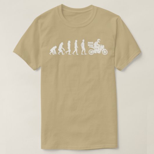 Evolution Pizza Lieferung Typ essen Pizza Es T-Shirt (Design vorne)