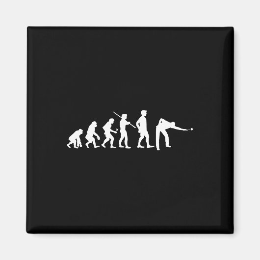 Evolution Pool Funny Pool Player Billard Player Magnet (Vorne)