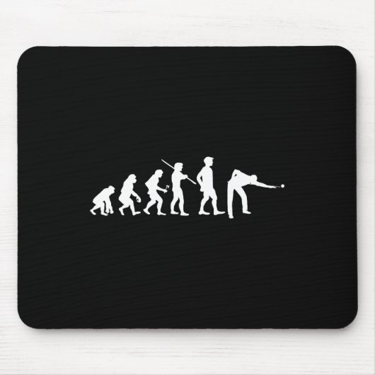 Evolution Pool Funny Pool Player Billard Player Mousepad (Vorne)