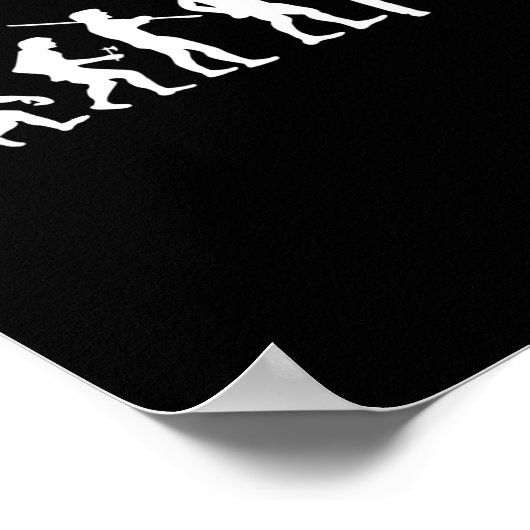 Evolution Pool Funny Pool Player Billard Player Poster (Ecke)