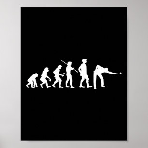 Evolution Pool Funny Pool Player Billard Player Poster