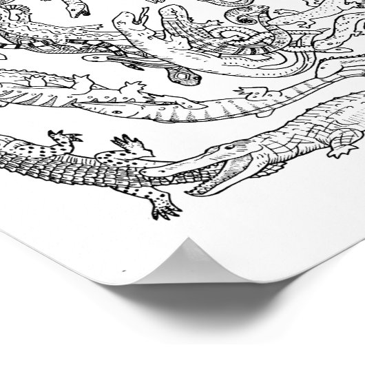 Evolution Poster - Baum des Lebens - Schwarz und W (Ecke)