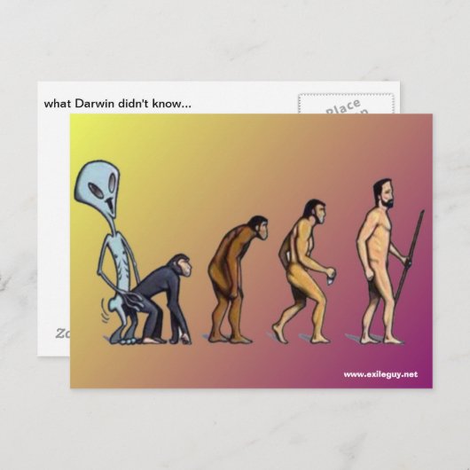 Evolution Postkarte (Vorne/Hinten)