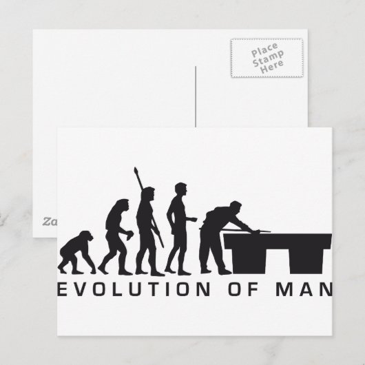 Evolution Postkarte (Vorne/Hinten)