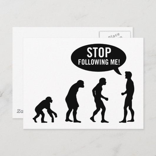 Evolution Postkarte (Vorne/Hinten)