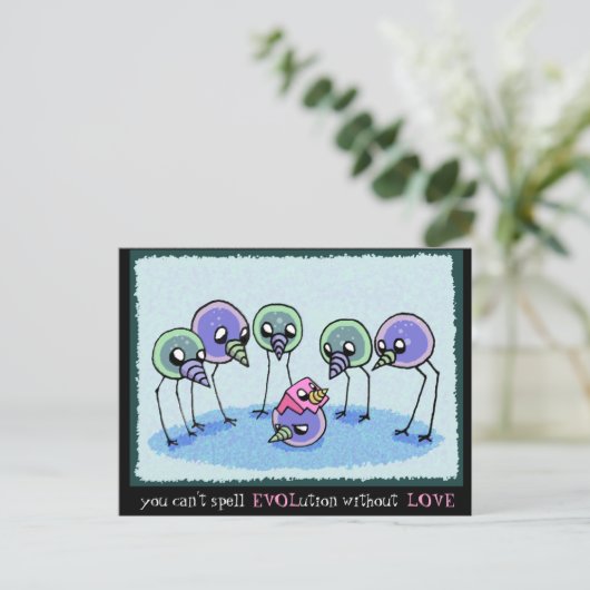 Evolution Postkarte (Stehend Vorderseite)