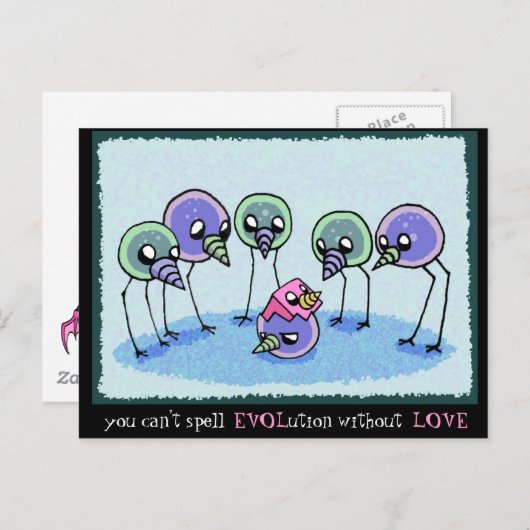 Evolution Postkarte (Vorne/Hinten)
