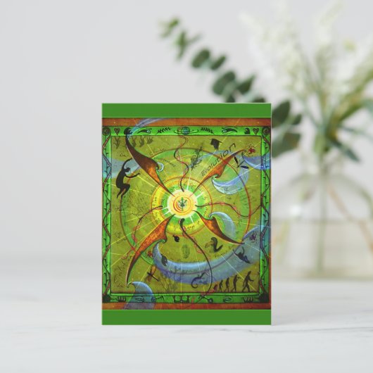 Evolution Postkarte (Stehend Vorderseite)