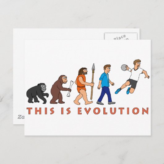 Evolution Postkarte (Vorne/Hinten)