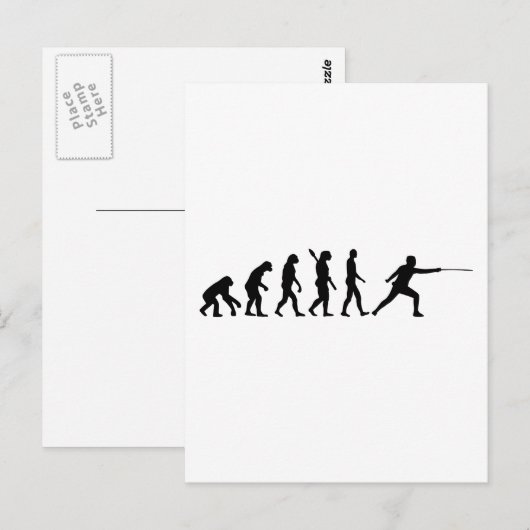 Evolution Postkarte (Vorne/Hinten)