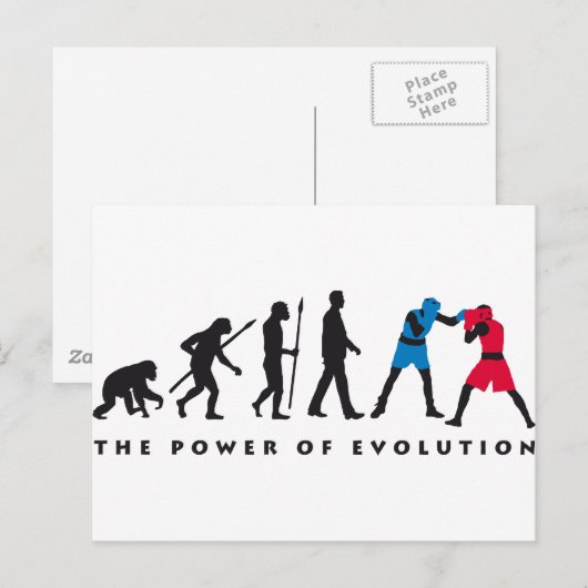 Evolution Postkarte (Vorne/Hinten)